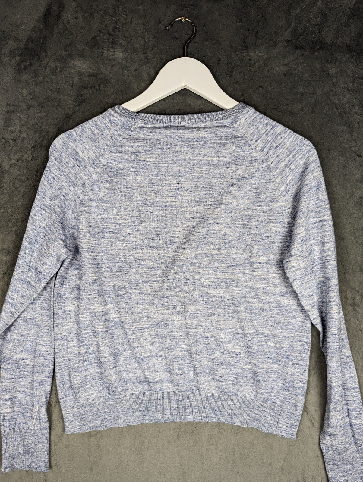 Diesel Jumper Size Small Cropped Blue Long Sleeve Designer Logo Ring Spun image 9