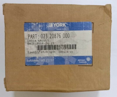 Johnson Controls YORK PART 02320876000 CHECK VALVES