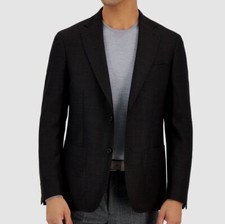Calvin Klein Men's Brown Slim-Fit Wool Woven Herringbone Sport Coat Size 38R