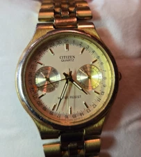 VINTAGE CITIZEN EXEGANCE PERPETUAL CALENDAR MEN'S WATCH, 6356-30082-K, 1980's