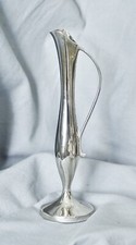 kleine Vase Henkelvase Solifleur versilbert, 50er Jahre, 18 cm