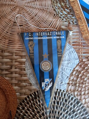 Fanion Vintage Gagliardetto Como - Inter Milan - Collection Football Années Passées