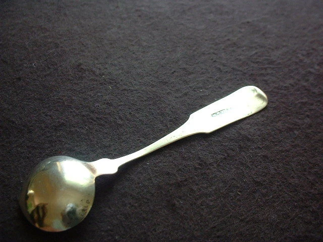 Antigua moneda del siglo XIX cuchara Demitasse de plata con sello Wm. Smith Foto 2 de 4