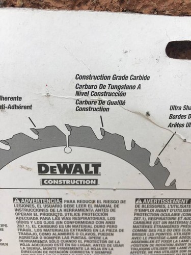 DEWALT DW9066 5-1/2" 24 24T Carbide Teeth Circular Saw Blade DW 9066 5.5 5 1/2 - Picture 9 of 12