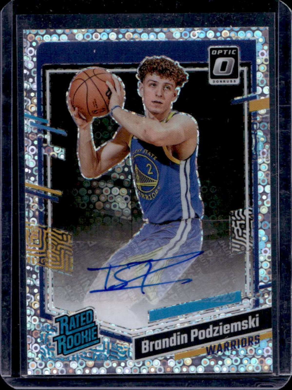 2023-24 Donruss Optic Brandin Podziemski Rated Rookie Fast Break RC Auto #256