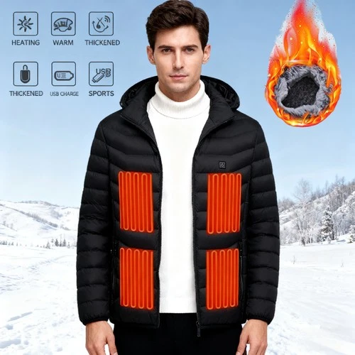 9 Areas Electric USB Heated Jacket No battery provided Heating Thermal Warm Coat video thumbnail