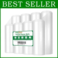 8"x20' and 11"x20' Vacuum Sealer Bags Rolls - 8 Pack