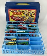 1980 Matchbox 24 Car Collector's Carry Case 2 Trays 17 Random Cars See Photos