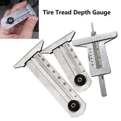 Stainless-Steel Car Tyre Tire Tread Depth Gauge Meter Ruler Caliper Measure Tool