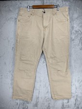 Eddie Bauer Men's 40x32 Relaxed Fit Cotton Canvas Catpenter Pants Khaki Workwear