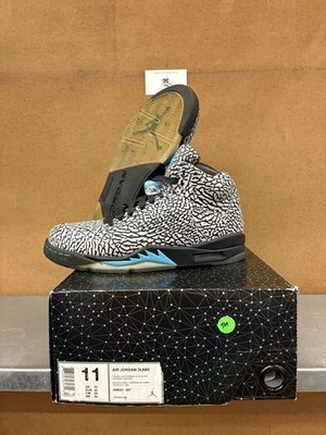 Size 11 Air Jordan 3Lab5 Cement Grey Gamma Blue Black Elephant Print 599581-007
