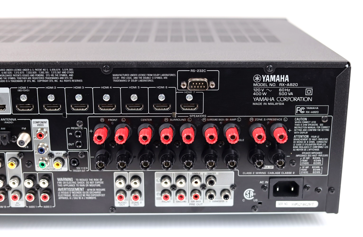 Yamaha RX-A820 AV Surround Receiver w31 | eBay