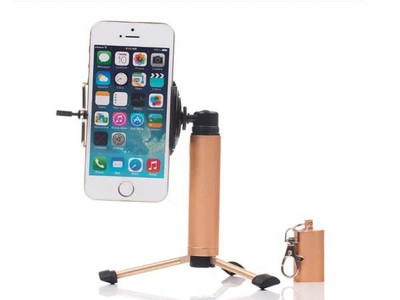 System-S Mini Stativ Halterung Tripod Schlüsselanhänger für Smartphones und