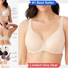 T-Shirt Bra Full Coverage Underwire Contour Spacer Foam Nude Adjustable