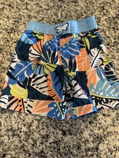 Boys Wonder Nation Tropical Swim Trunks Size XS 4-5