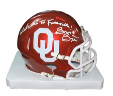 Oklahoma Brian Bosworth Authentic Signed Speed Mini Helmet BAS Wit FANSVILLE INS