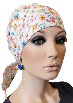 SOMMER KOPFTUCH CHEMO TUCH Mütze Turban Bandana Musselin super weich HOPE NEU - Bild 1 von 4