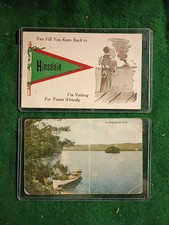 Vintage Post Cards HINSDALE NH Theme LOT OF 2 Early 1900s Used See Photos