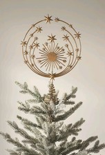 Anthropologie Hedy Tree Topper Stars Gold Celestial Starry Night Galaxy NWT