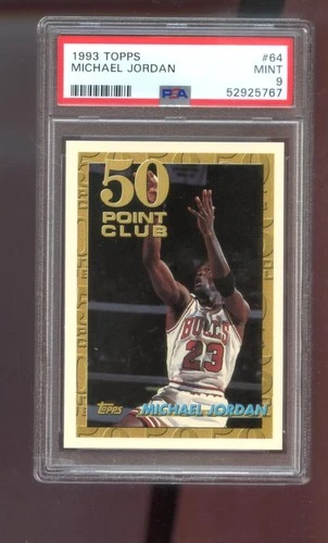 1993-94 Topps #64 Michael Jordan PSA 9 Graded Basketball Card 50 Point Club NBA