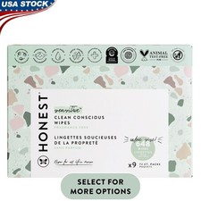 Compostable Baby Wipes Hypoallergenic Plant-Based Unscented 648 Count Thick New