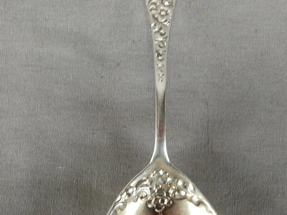 Dominick & Haff Rococo Pattern Gold Washed Sterling Silver 7 3/8 Serving Spoon - Image 3 of 4
