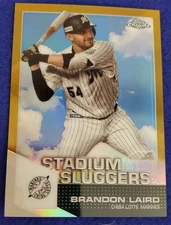 2021 Topps Chrome NPB #154 Brandon Laird  Stadium Sluggers Gold Refractor /50 