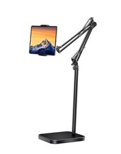 Tablet Floor Stand with 11lb Stable Base - Adjustable Height Stretchable Arm