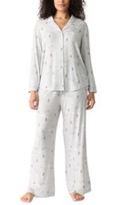 GAP BODY Women's 2-PC Pajama Set Size Large Grey Alpine Skiers Retail 79.95