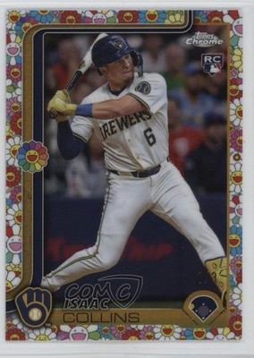 2025 Topps Chrome Murakami Variation 1/3 Isaac Collins #92 Rookie RC 0e8z