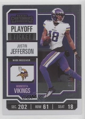 2023 Panini Contenders Playoff Ticket 178/199 Justin Jefferson #67 1pd2