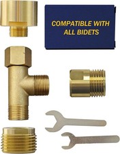 Universal Bidet T Adapter for Any Brand Bidet Hose, All-in-One Solution fit T