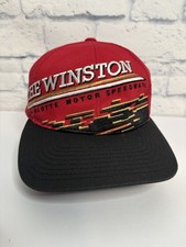 Vintage The Winston Charlotte Motor Speedway Snapback Hat NASCAR 90s Red Black