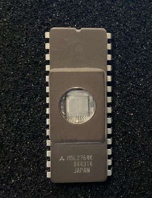 M5L2764K MITSUBISHI 28-PIN 64K EPROM UV Eraseable VINTAGE 1983 COLLECTIBLE RARE