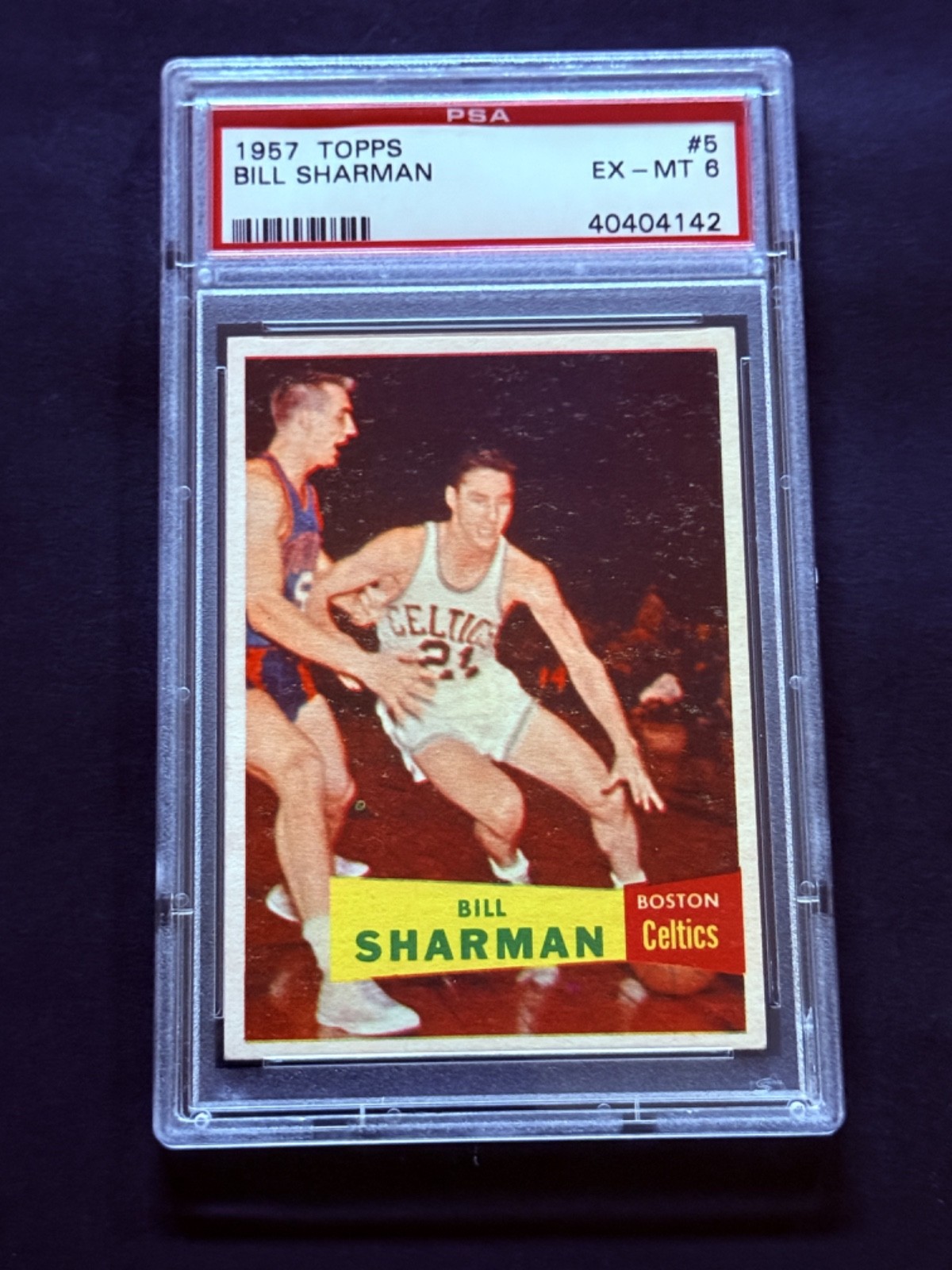 1957 Topps #5 Bill Sharman (RC) Rookie PSA 6