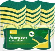 Heavy Duty Cellulose Scrub Sponges Kitchen, Powerful Scrubbing Cleaning, Suita