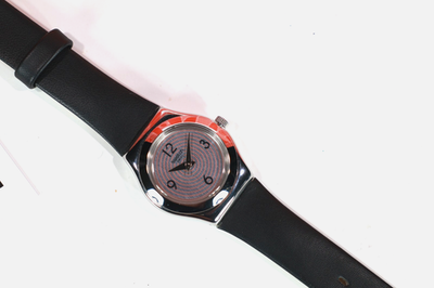 Swatch Aim At Me Womens Watch 24mm Silver Tone Black Swiss Made WR New Battery Swatch Women main image 3