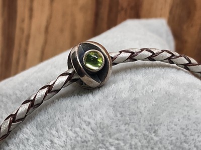 Original Pandora S 925 ALE Retired August Peridot Eye Charm 790127PE 