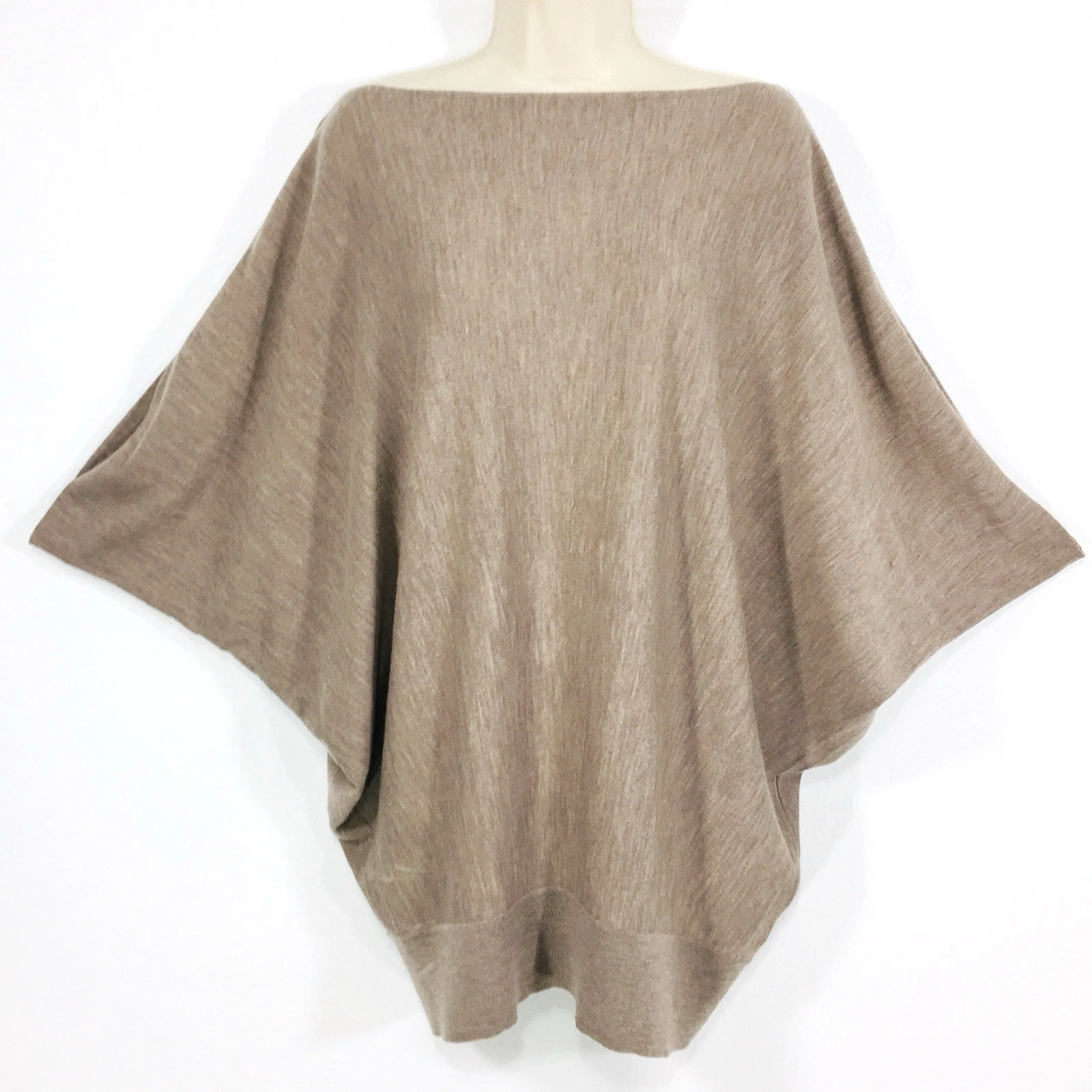 Talbots Classic Marino Wool Knit Poncho Sz M Pullover Luxury Layering Preppy