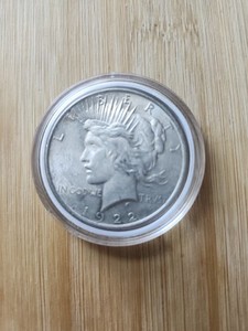 1922 $1 Peace Dollar in a nice plastic case