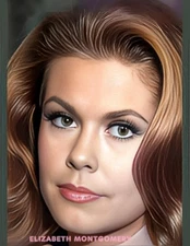 ELIZABETH MONTGOMERY #250 BEAUTIFULLY COLORIZED PHOTO 11 X 8.5 FREE SHIPPING