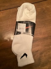 Nike Vintage Men  s Ankle Socks Size 10-13 White with Black Swoosh