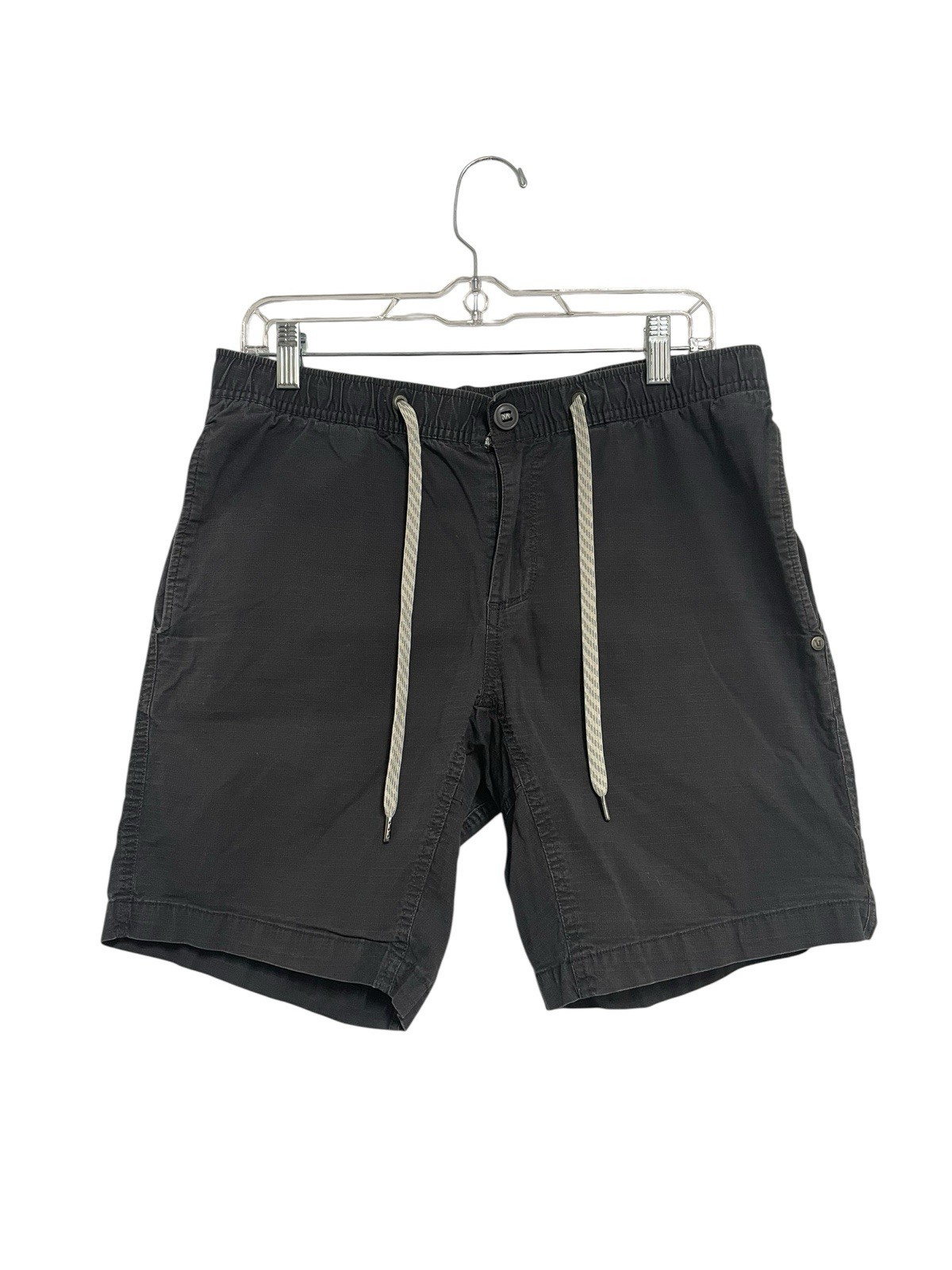 Vuori Shorts Mens L Gray Ripstop Drawstring Elastic Waist Outdoor Hiking Pockets