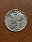 1942-P Mercury Dime 10c 90% Silver, MS BU