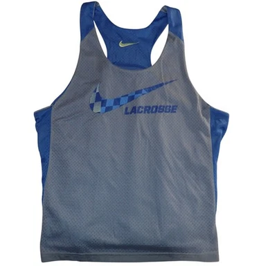 Nike Reversible Lacrosse Practice Jersey Mesh Tank Top Grey Blue Womens L/XL - Image 1 of 4