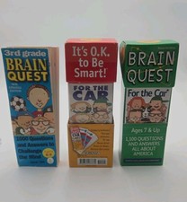 Brain Quest Card Game Lot of 3 For the Car 3rd Grade Ages 7  12 Educational...