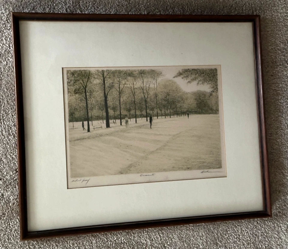 HAROLD ALTMAN (1924-2003) RARO Firmado PRUEBA DE ARTISTA "ENCUENTRO" Litografía IMPRESIÓN Foto 2 de 4