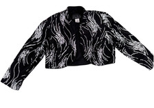 Alex'S Evenings Black Sequined Shrug Mother Bride Wedding Maximalist