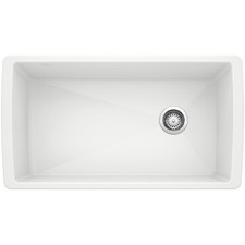 Blanco 441767 Diamond SILGRANIT 33" Super Single Undermount Kitchen Sink - White