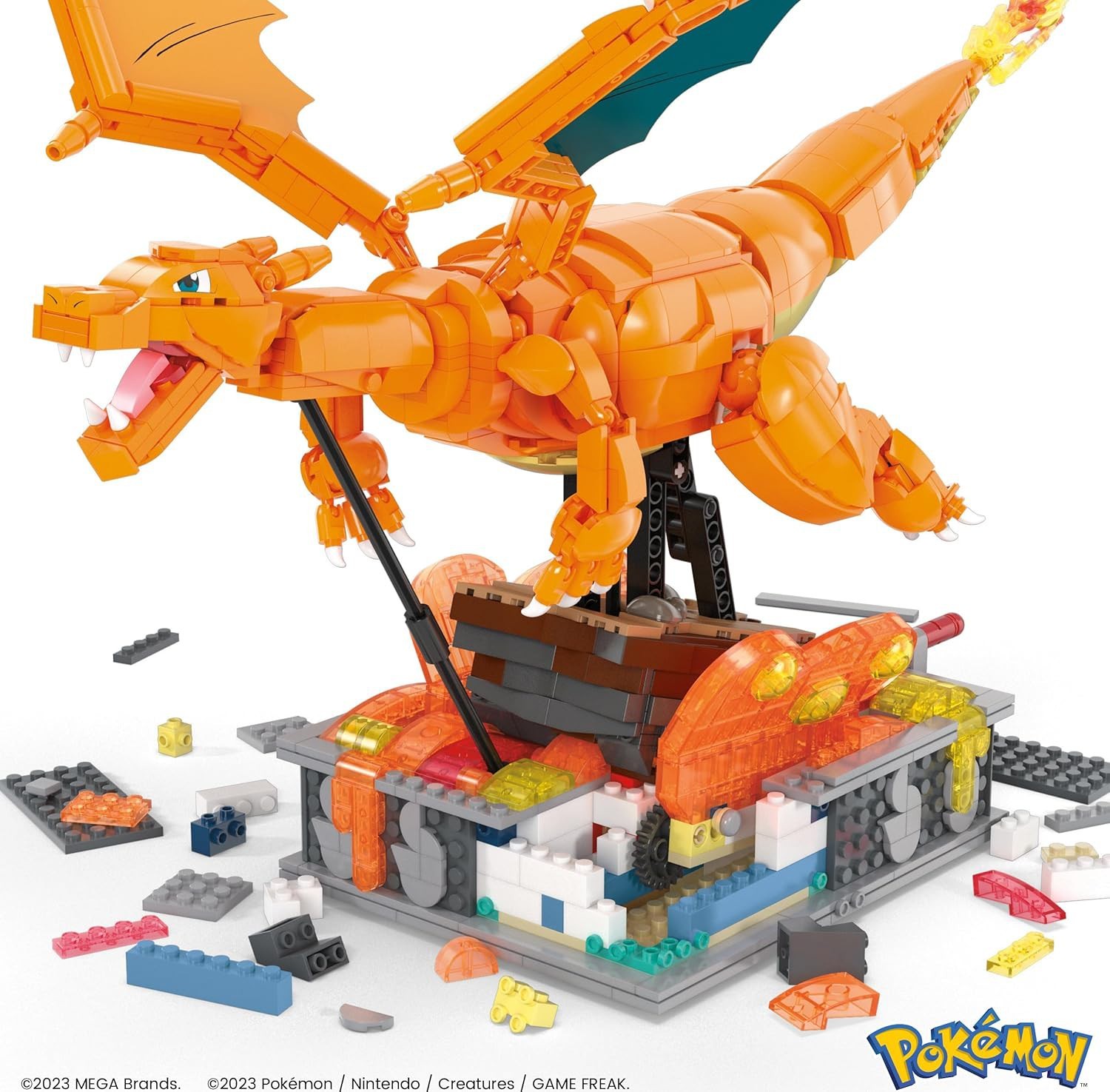 Pokemon Charizard Mega Construx Motion Box Kaputt 1664 Teile HMW05 23490₽